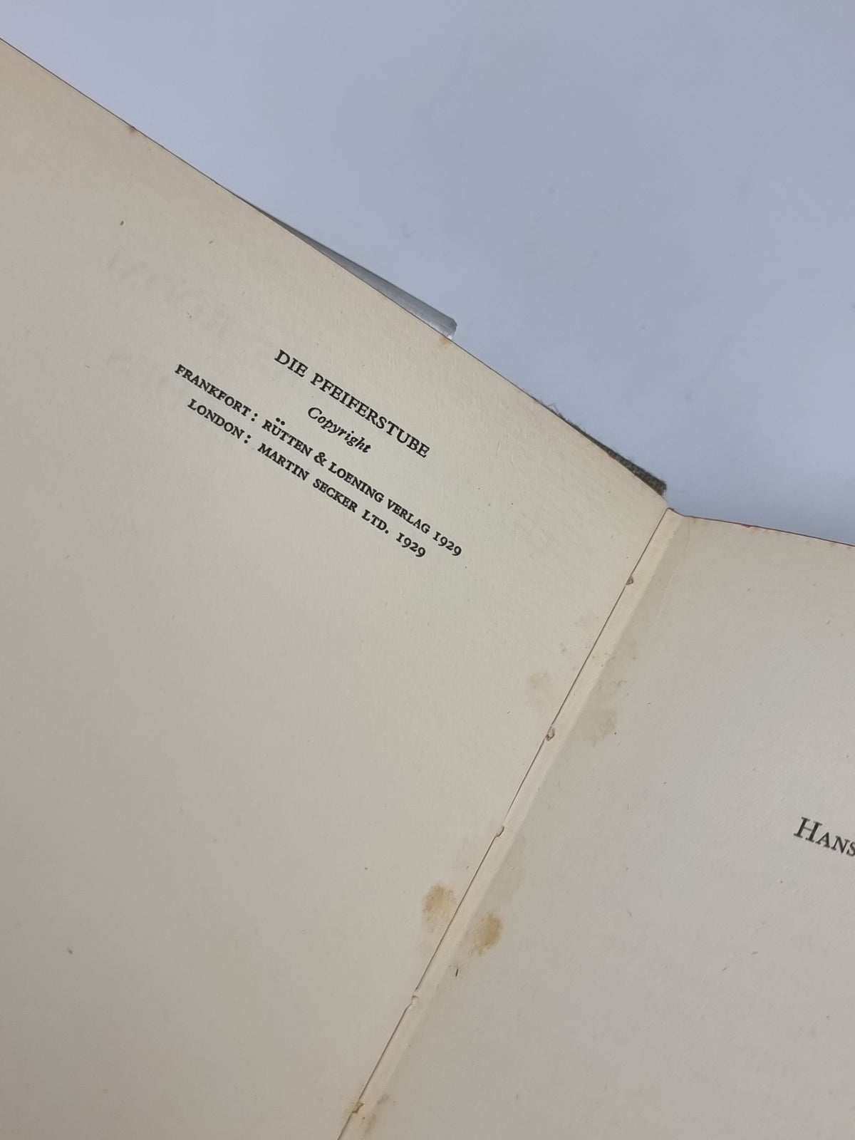 The Whistlers' Room, Paul Alverdes — 1st Edition