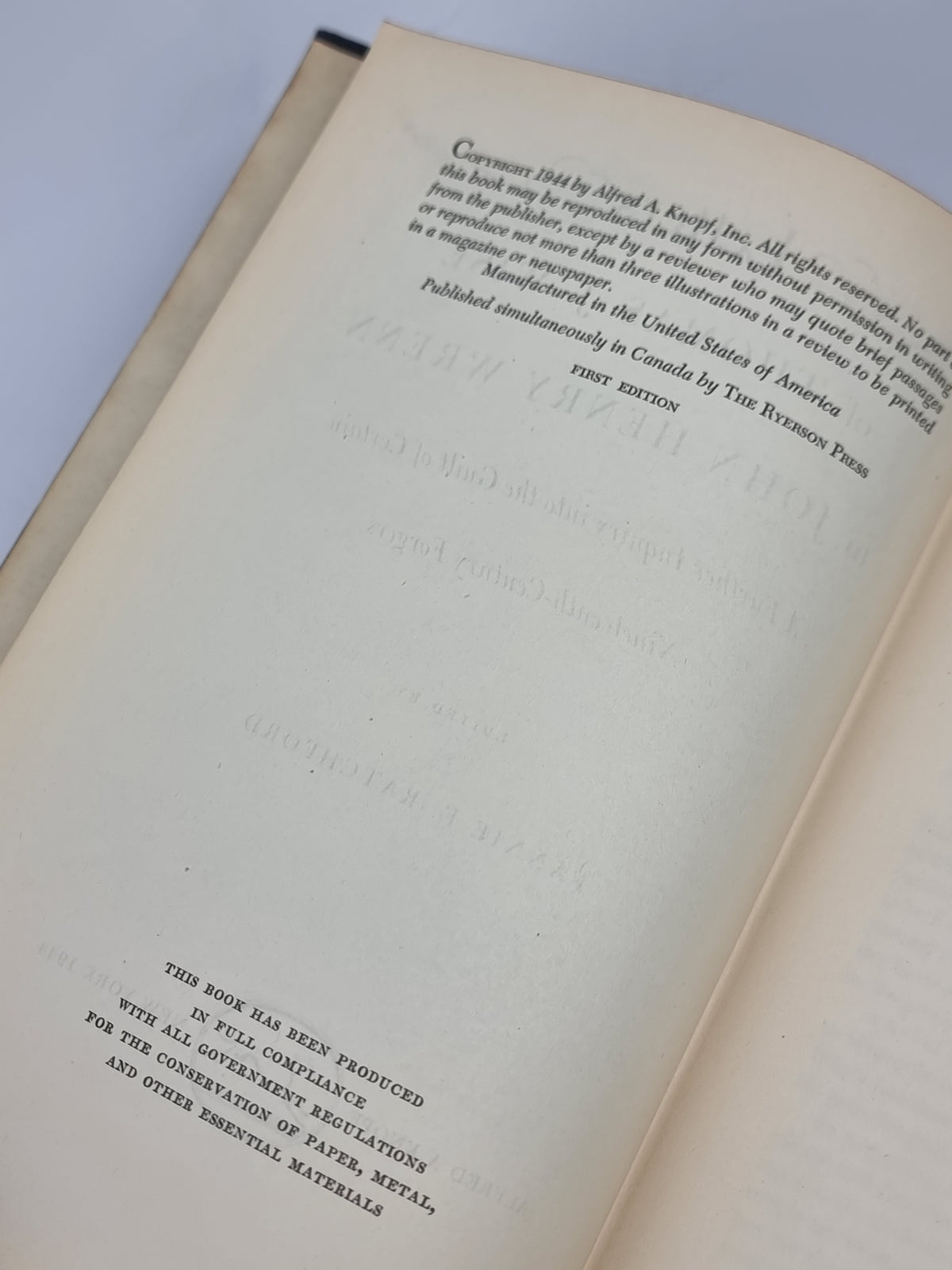 Letters of Thomas J. Wise to John Henry Wrenn — 1st Edition