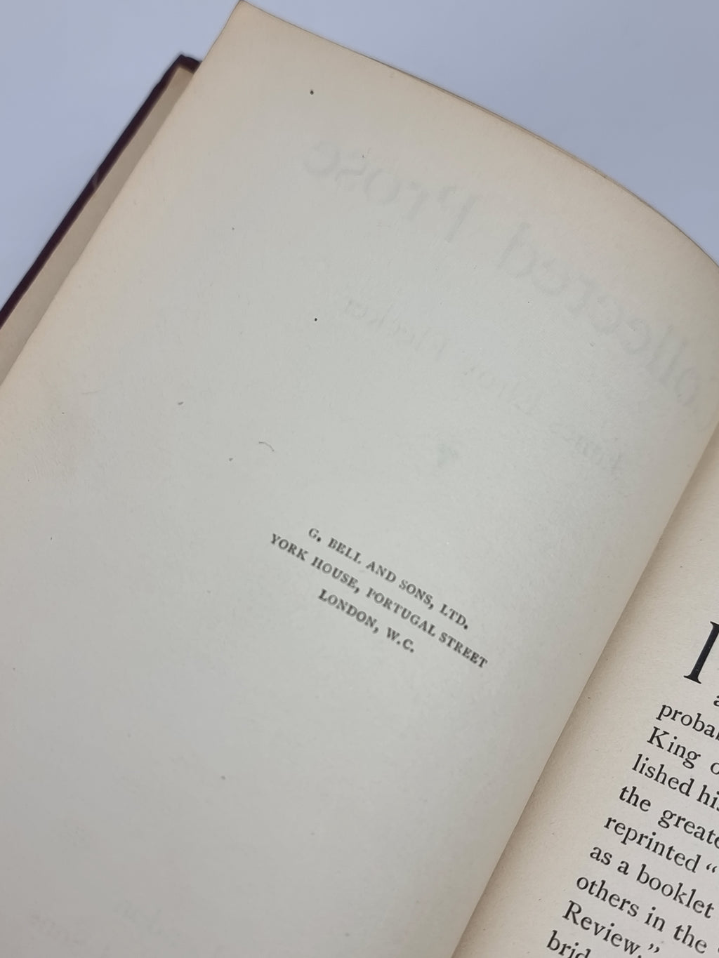 Collected Prose, James Elroy Flecker — 1st Edition