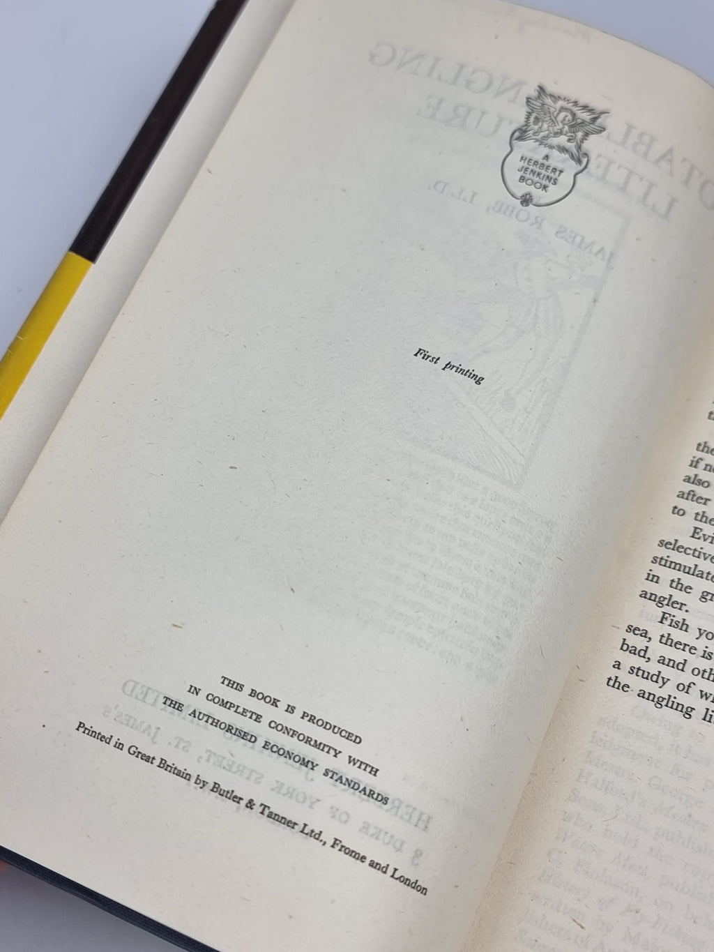 Notable Angling Literature, James Robb — 1st Edition