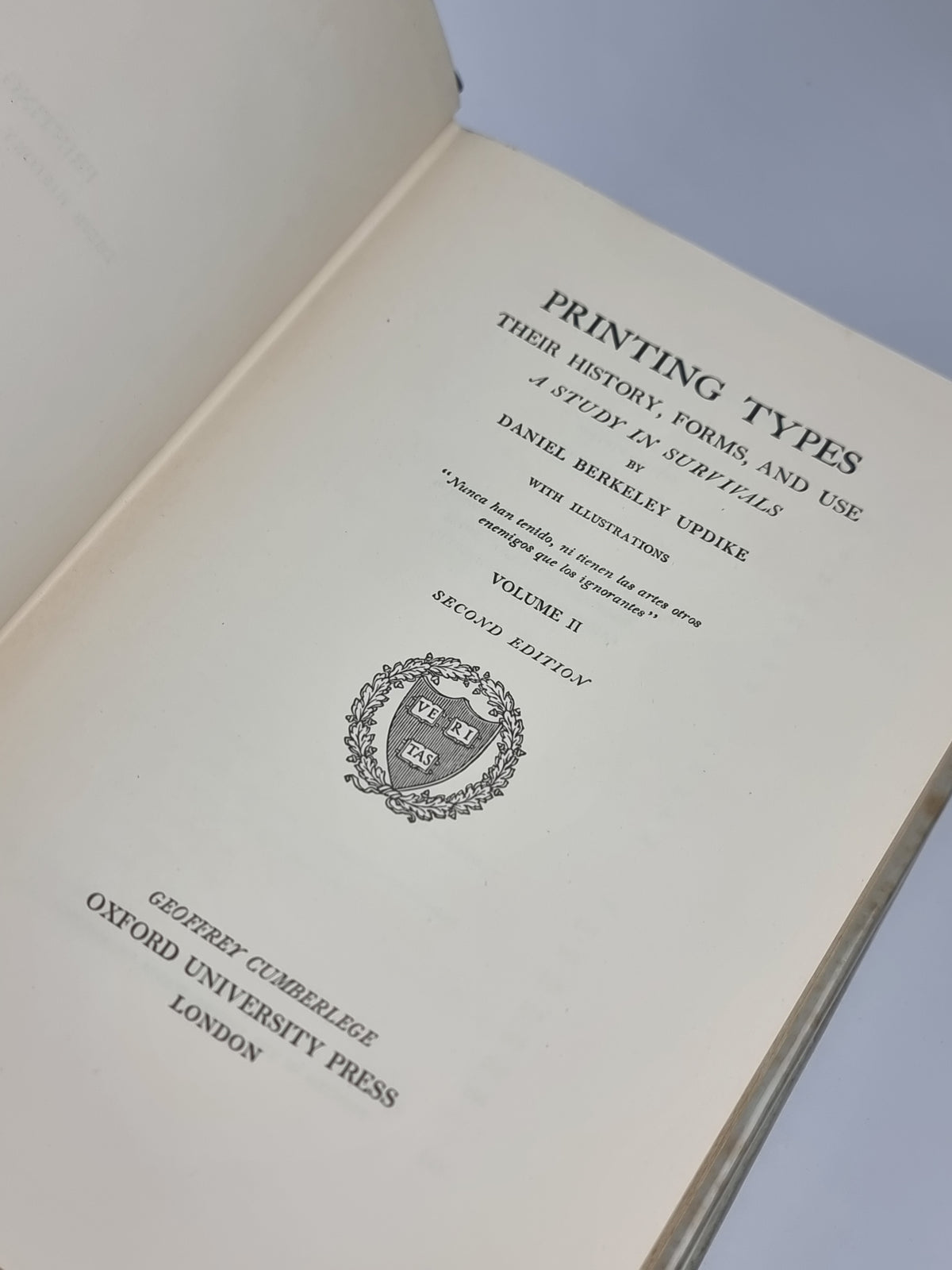 Printing Types: Their History, Forms, and Use, Daniel Berkeley Updike