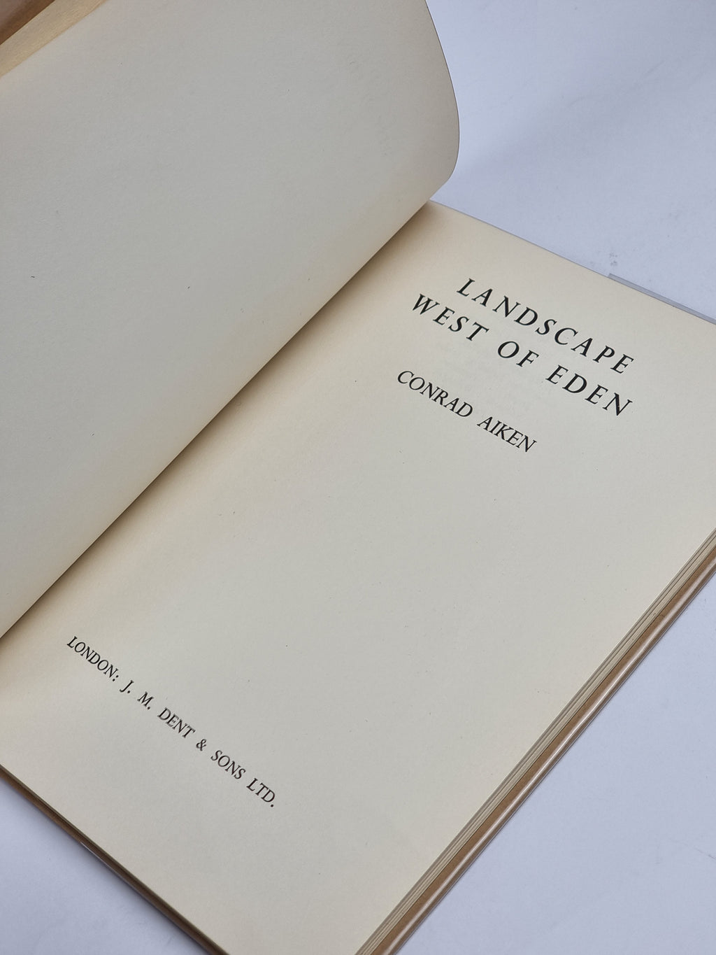 Landscape West of Eden, Conrad Aiken — 1st Edition, Limited