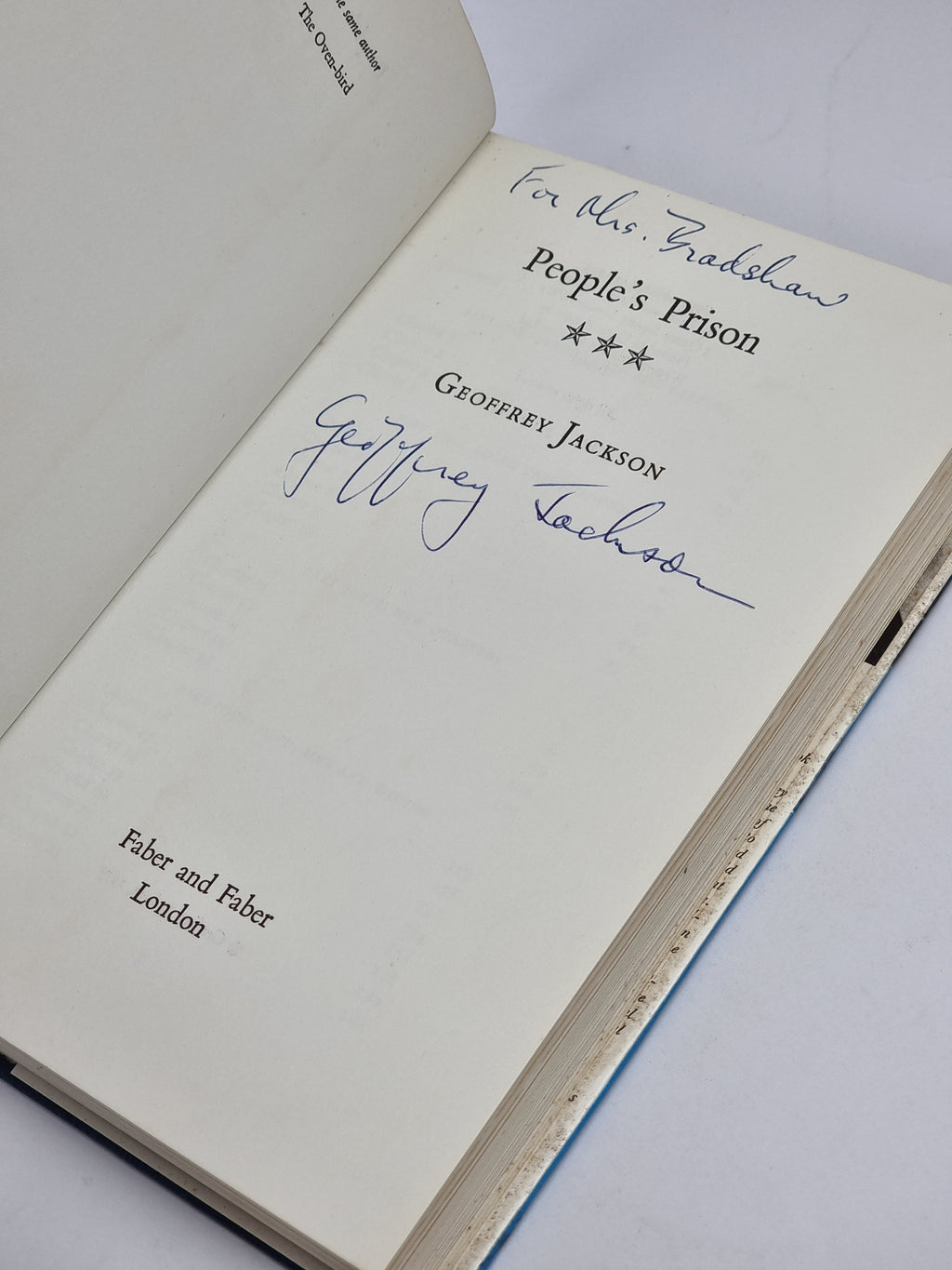 People's Prison, Geoffrey Jackson — 1st Edition