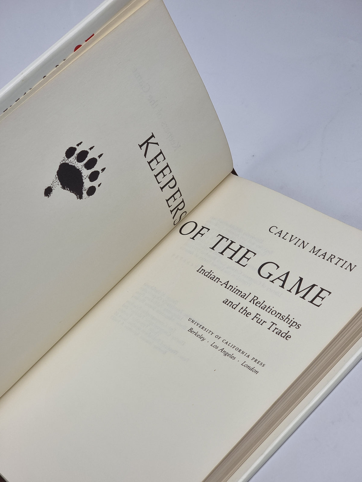 Keepers of the Game, Calvin Martin — 1st Edition