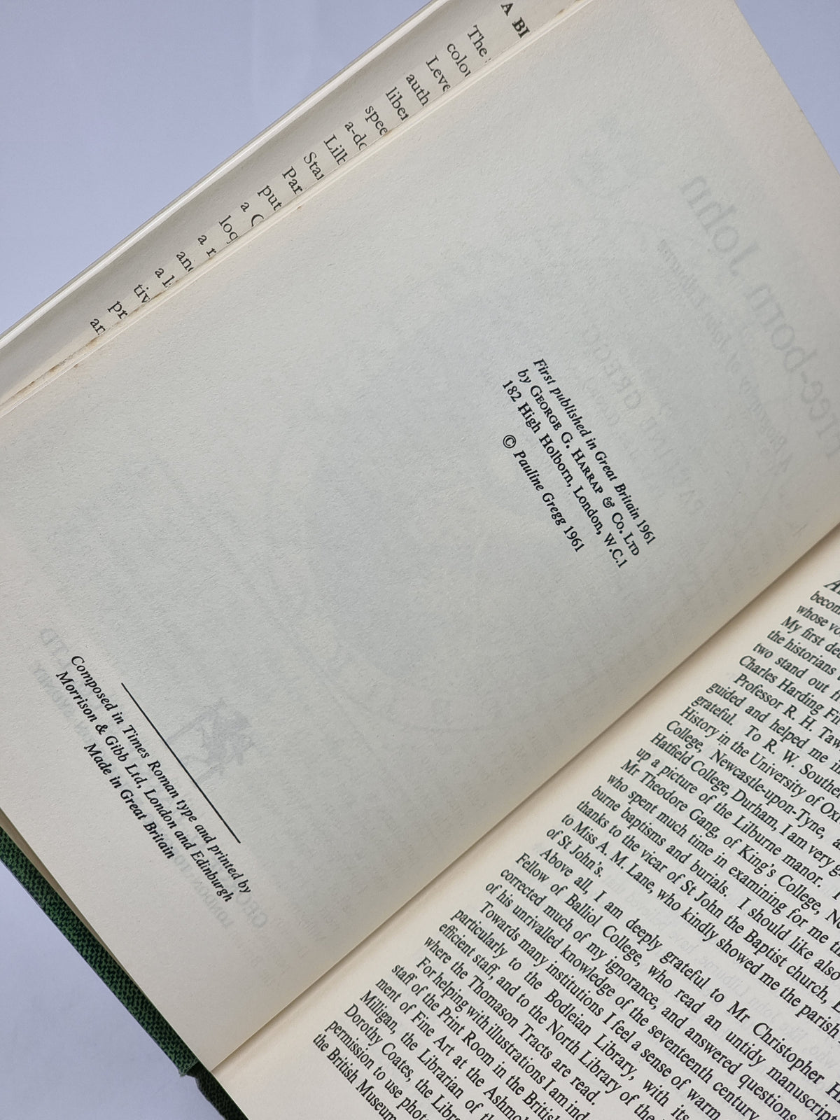 Free-born John, Pauline Gregg — 1st Edition