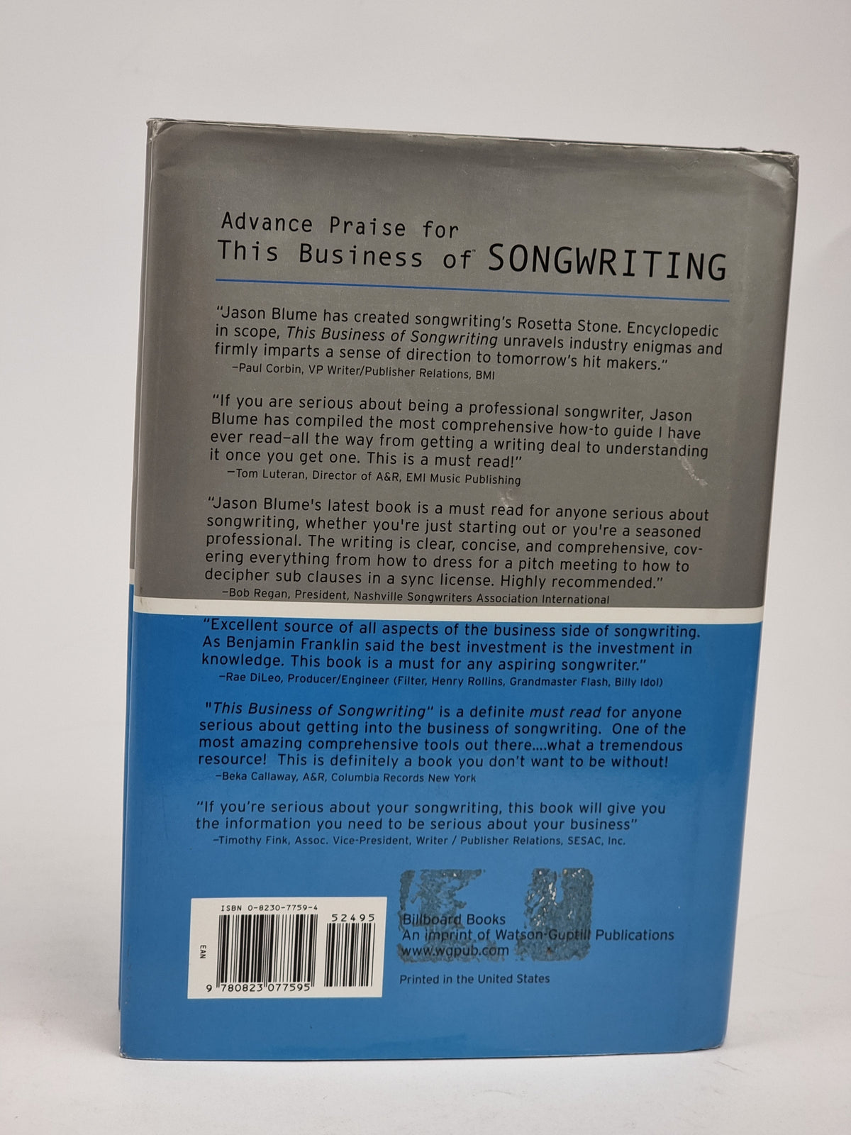 This Business of Songwriting, Jason Blume — 1st Edition