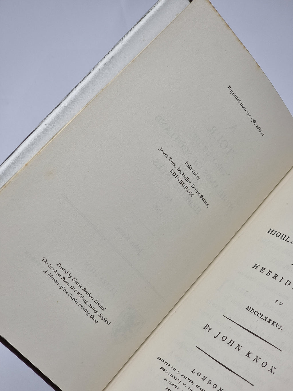 A Tour Through the Highlands of Scotland and the Hebride Isles in 1786, John Knox