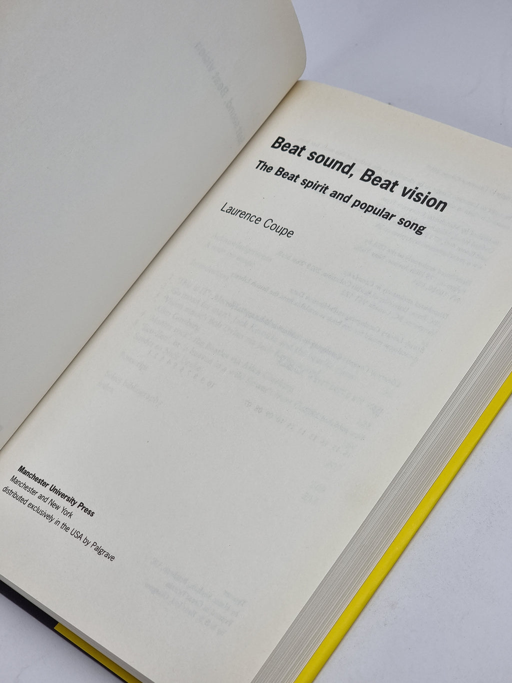 Beat Sound, Beat Vision: The Beat Spirit and Popular Song — 1st Ed