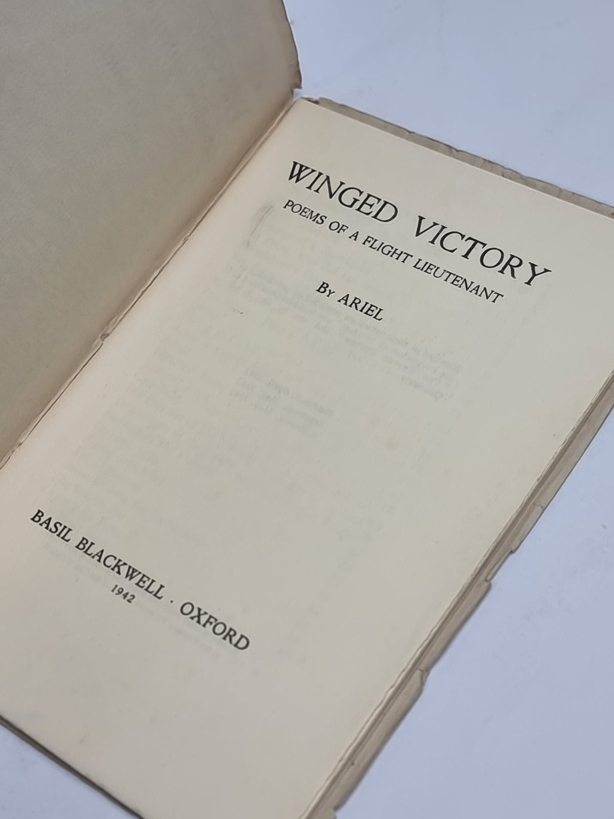 Winged Victory, Poems of a Flight Lieutenant, Ariel — 1st Edition