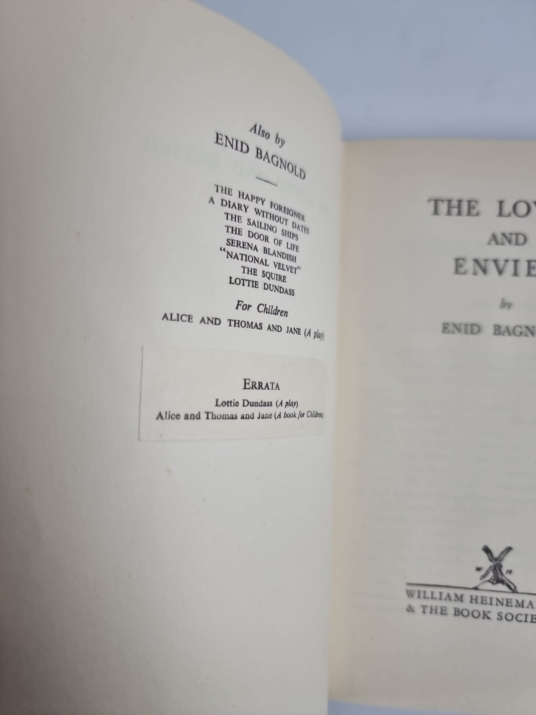 1951 The Loved and Envied Enid Bagnold Cecil Beaton, 1st Edition, Signed-Unread 