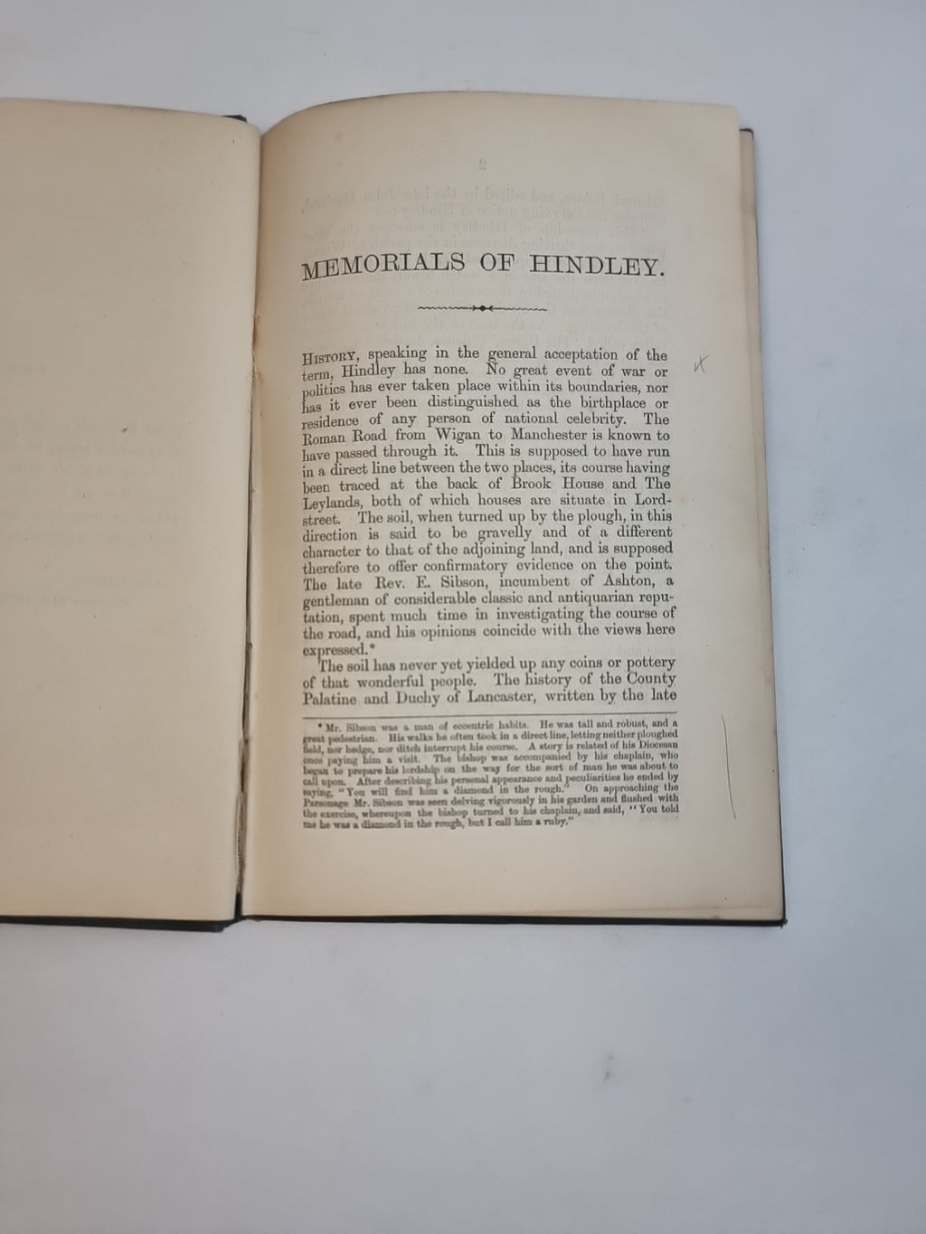 Memorials of Hindley - Part First, John Leyland — Near Fine