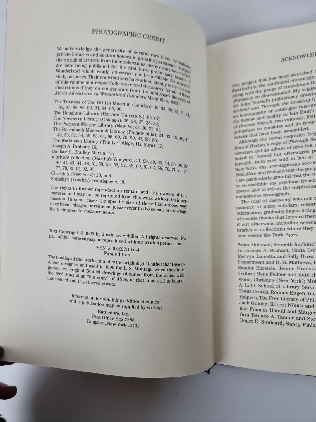 Alice’s Adventures In Wonderland An 1865 Printing Re- described: — 1990 Edition