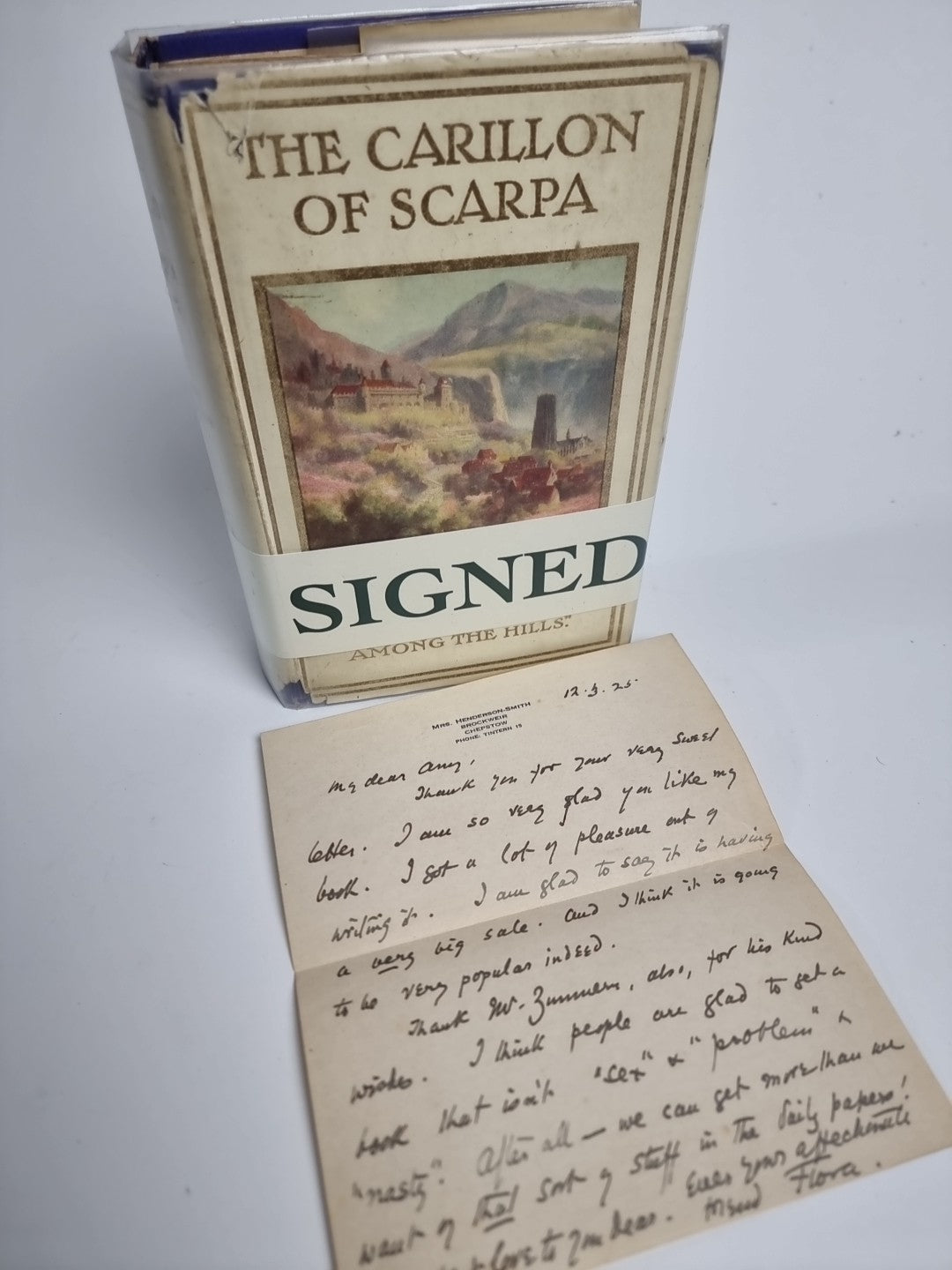 The Carillon of Scarpa - Flora Klickmann - 1925 1st Edition Signed With Letter