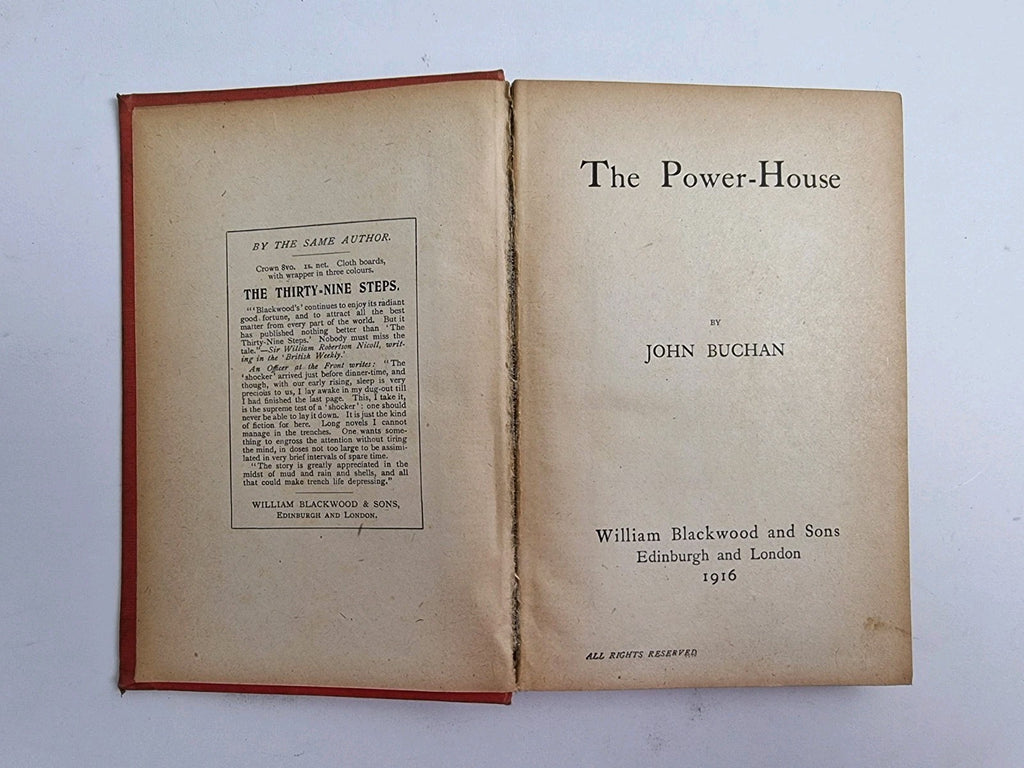 The Power House, John Buchan — First Edition, 1916
