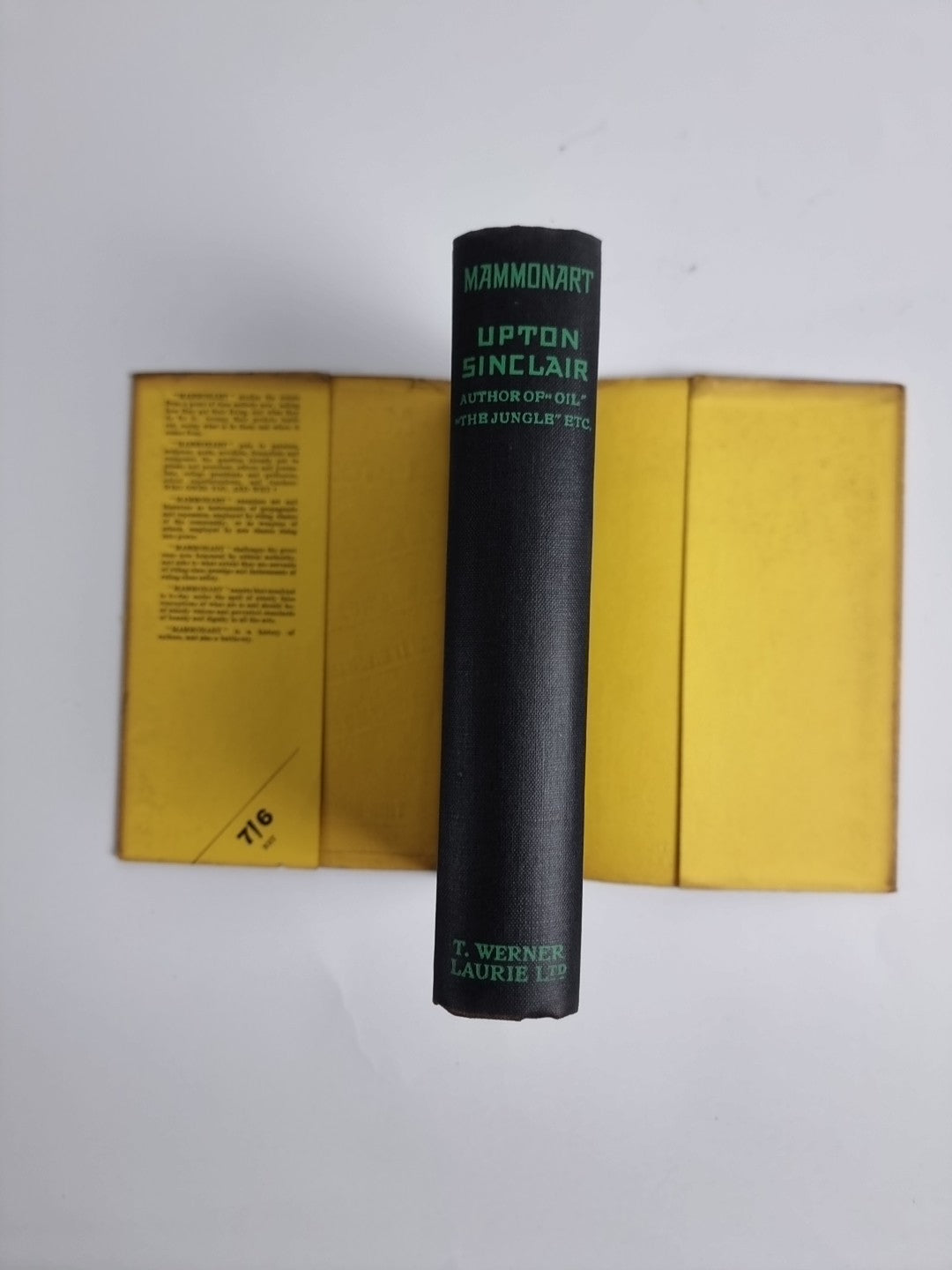 Upton Sinclair,  Mammonart 1934 1st UK Edition 