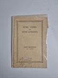 Some Verses To Some German John Masfield — First Edition