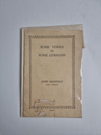 Some Verses To Some German John Masfield — First Edition