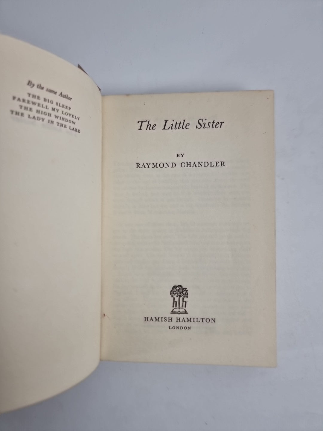 Raymond Chandler - The Little Sister - 1st/1st 1949 Hamish Hamilton - Fine Copy 