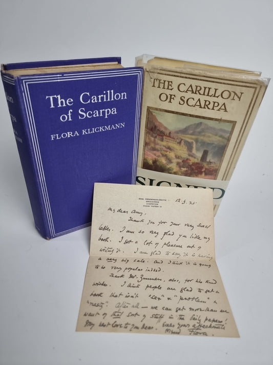 The Carillon of Scarpa - Flora Klickmann - 1925 1st Edition Signed With Letter