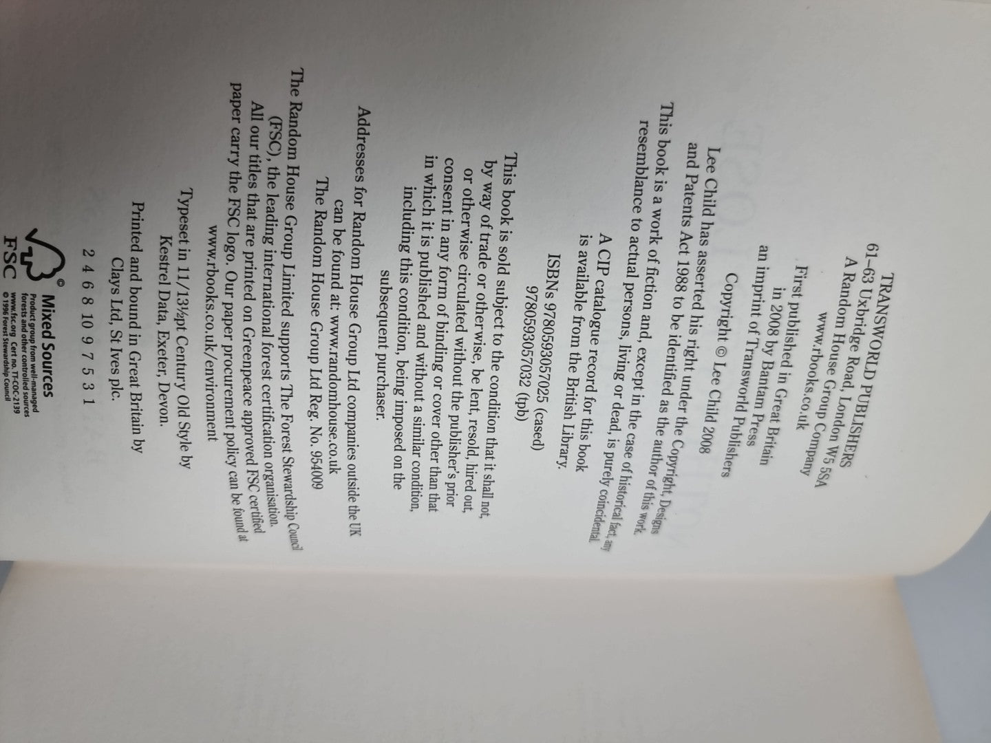 Nothing to Lose by Lee Child (Hardcover, 2008) 1st Edition  rare new copy