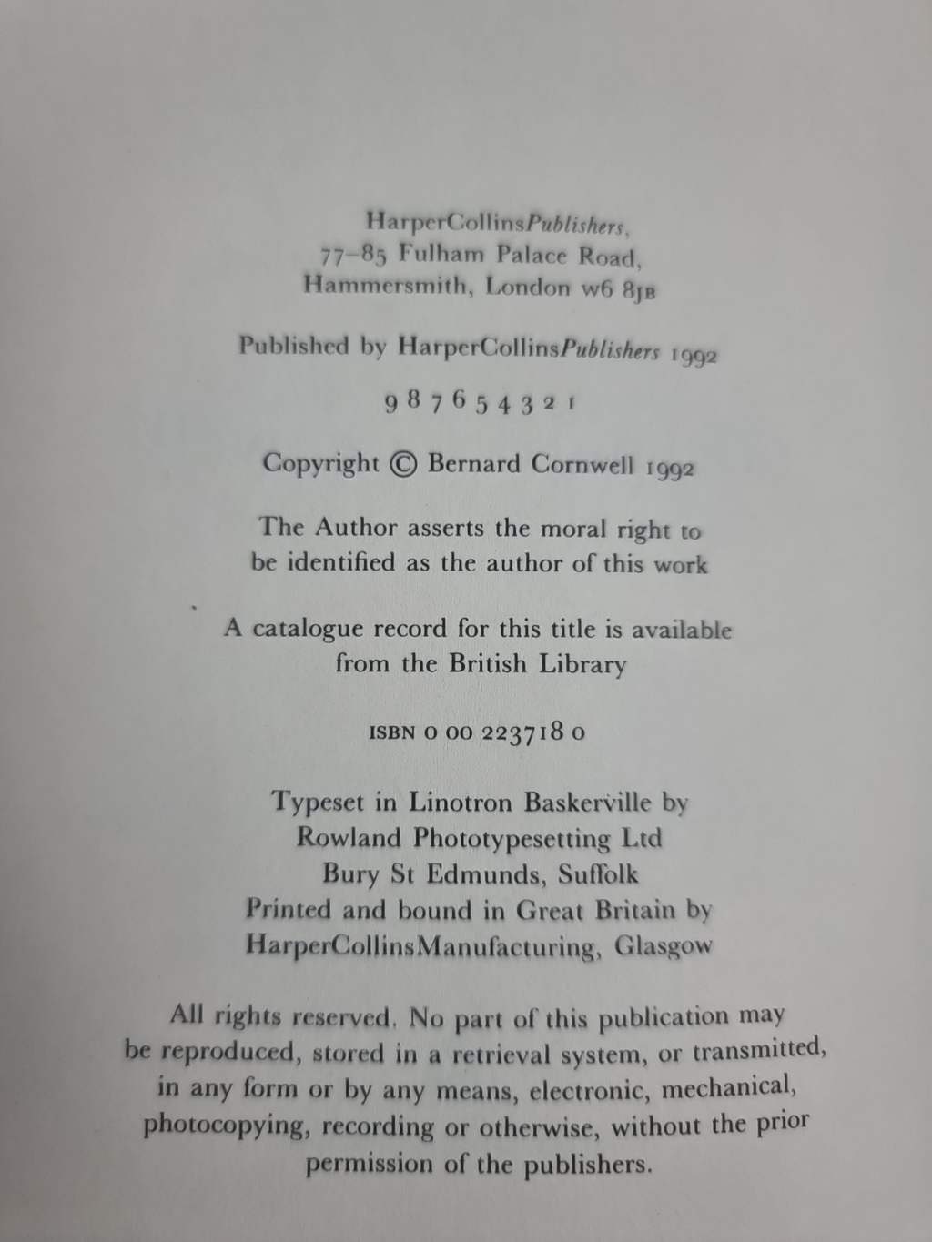 Sharpe's Devil by Bernard Cornwell. 1992 1st Edition Hardback.