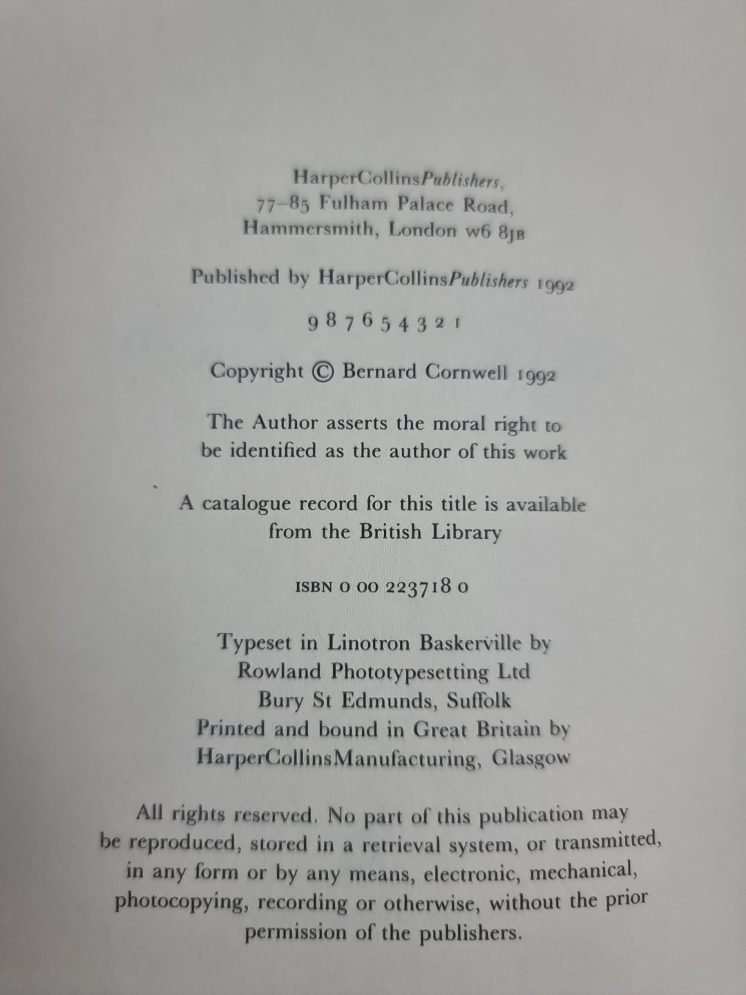 Sharpe's Devil by Bernard Cornwell. 1992 1st Edition Hardback.