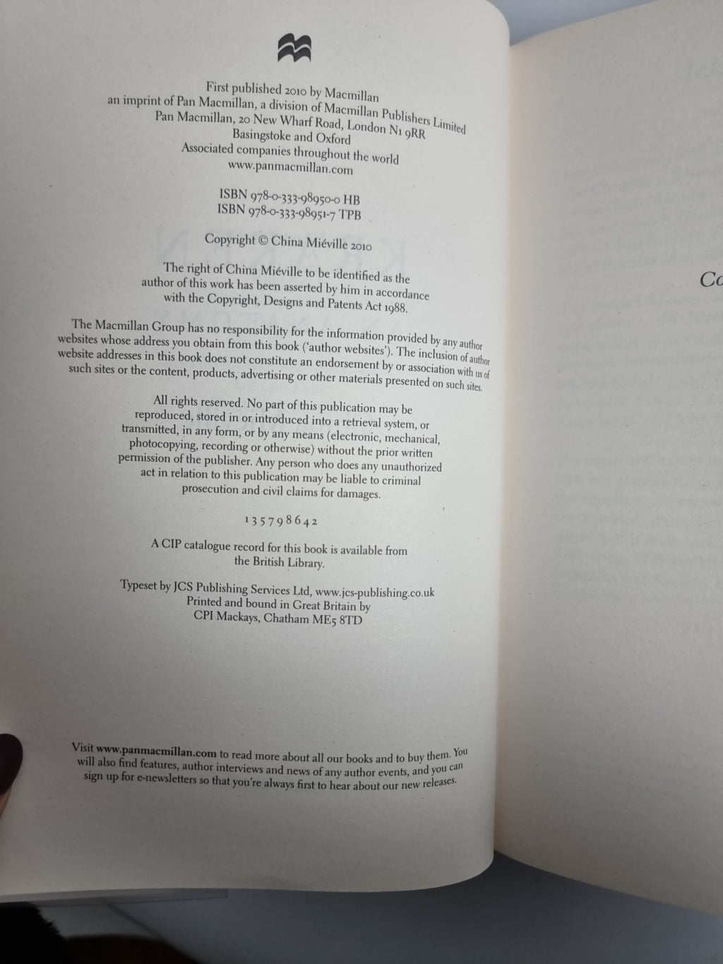 Kraken-China Miéville 1st edition