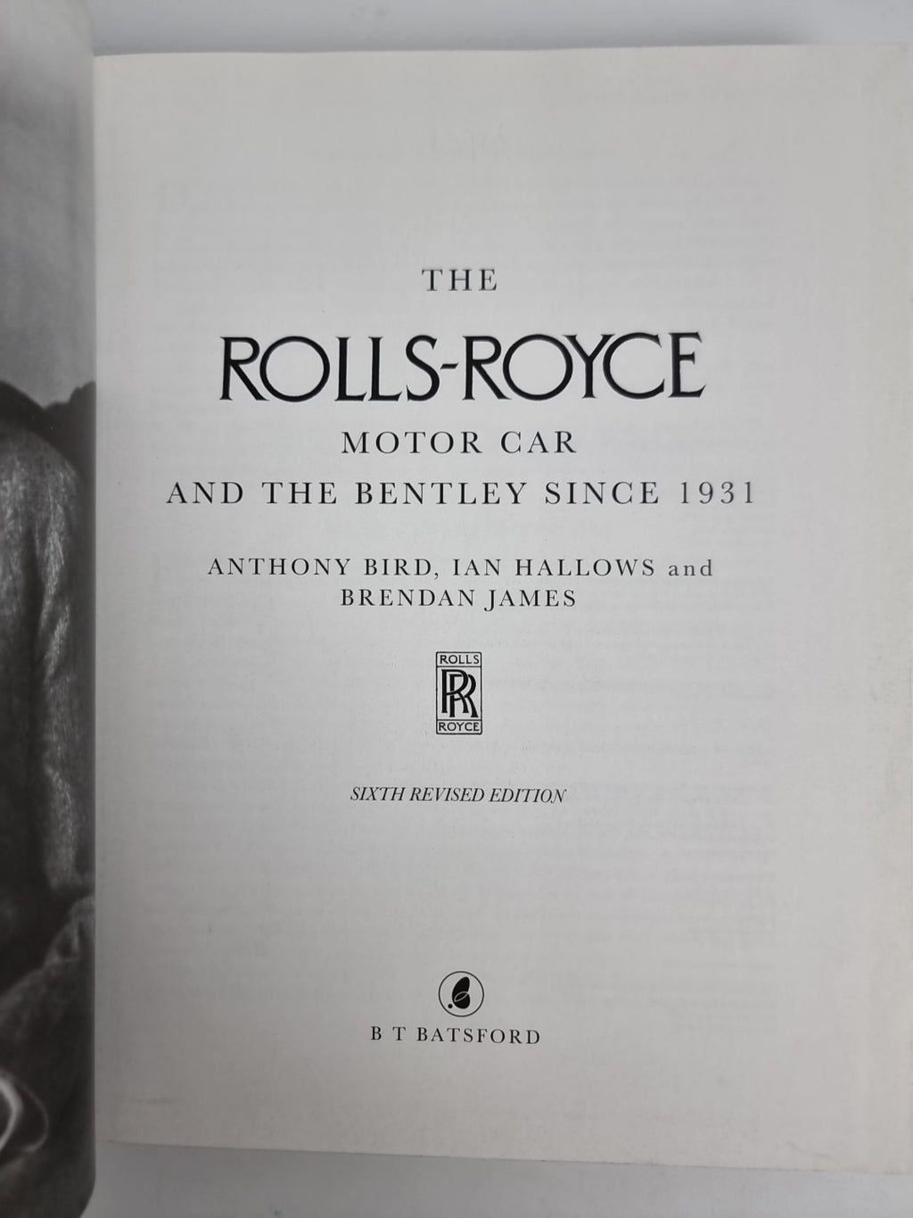 ROLLS ROYCE MOTOR CAR by  James, Brendan-  6th Revised Edition