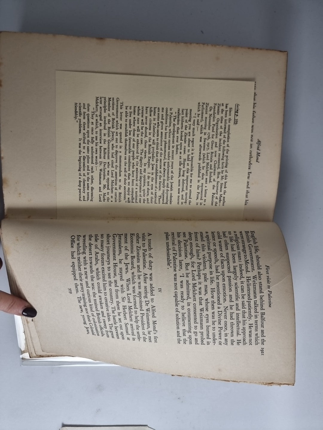 Alfred Mond, First Lord Melchett; Hector Bolitho — First, Limited, SIGNED