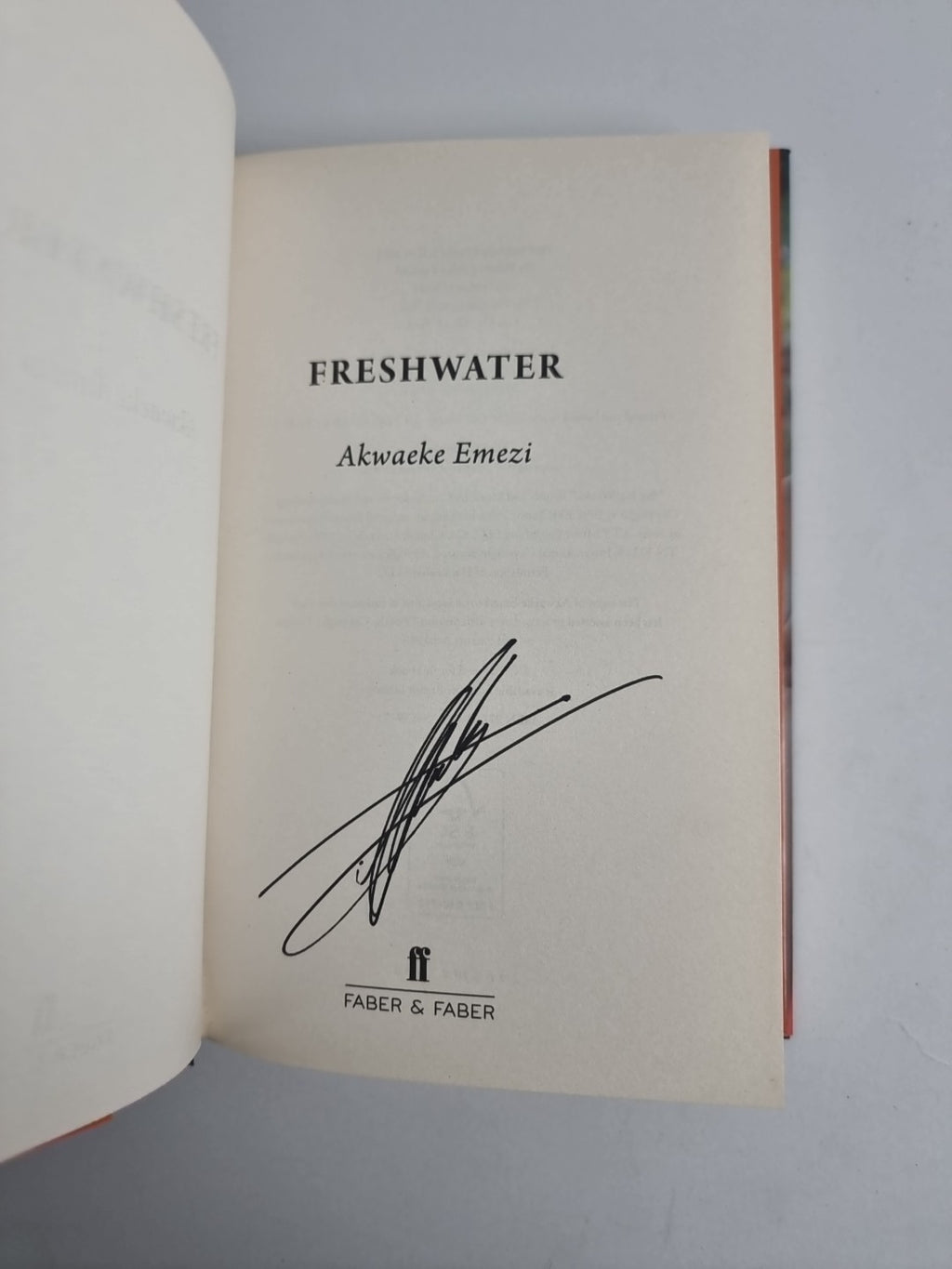 Freshwater, Akwaeke Emezi — First Edition, SIGNED