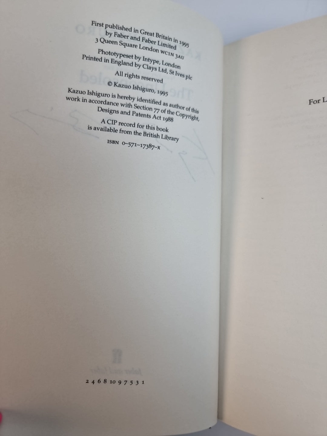 The Unconsoled by Kazuo Ishiguro (Hardcover, 1995) 1st Edition Signed