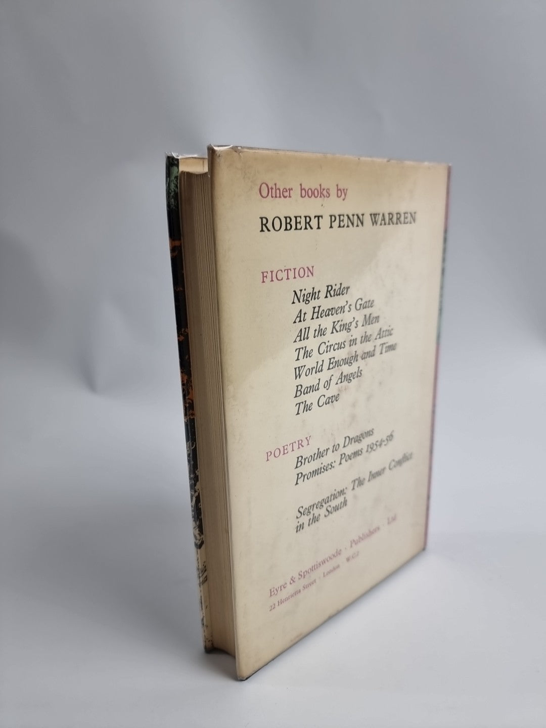 Robert Penn WARREN / Wilderness 1st Edition