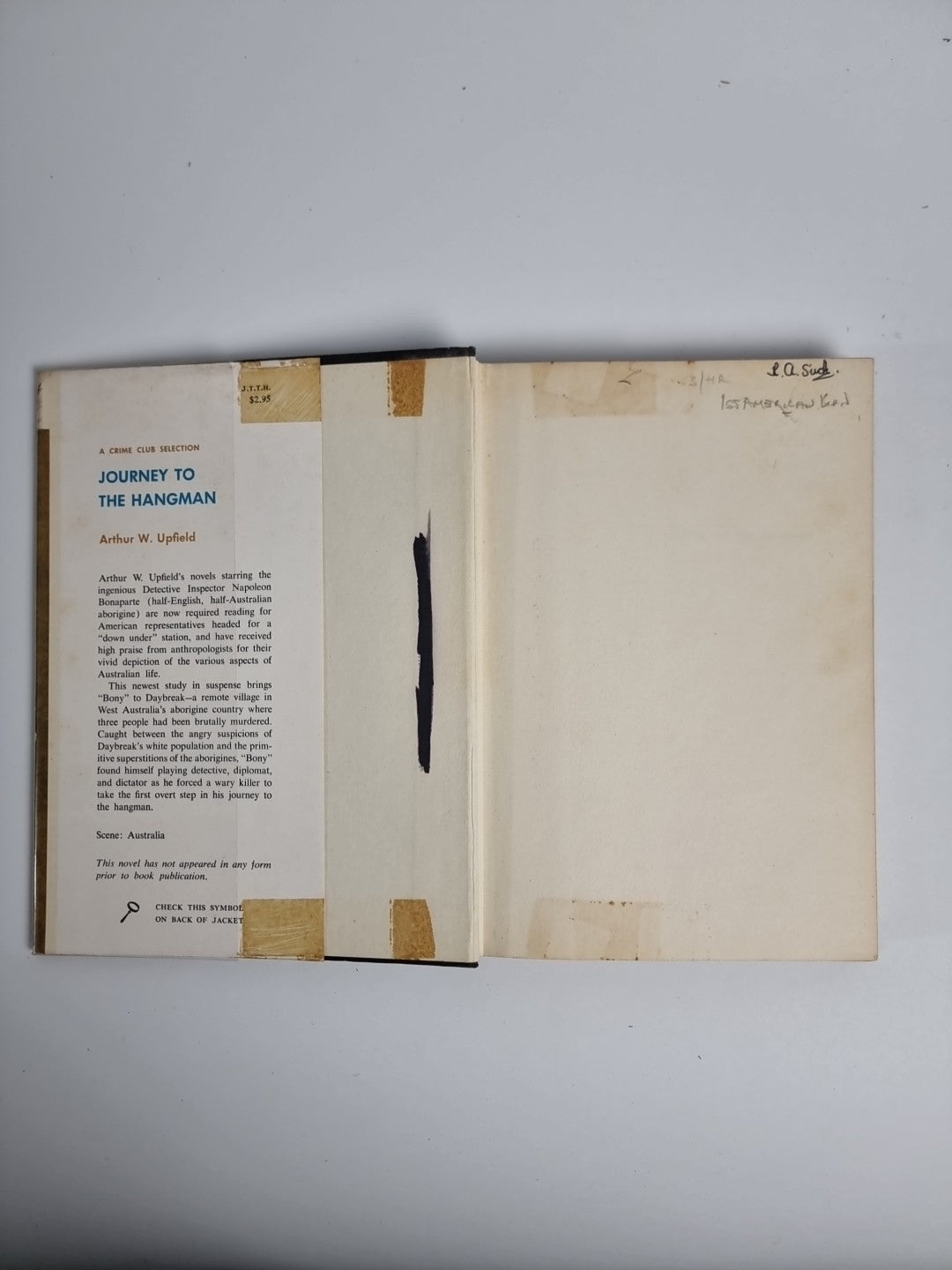 JOURNEY TO THE HANGMAN  Arthur W Upfield - 1st Edition Very Rare 