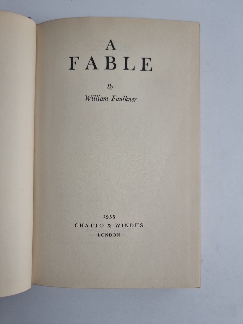 A Fable, William Faulkner — UK First Edition