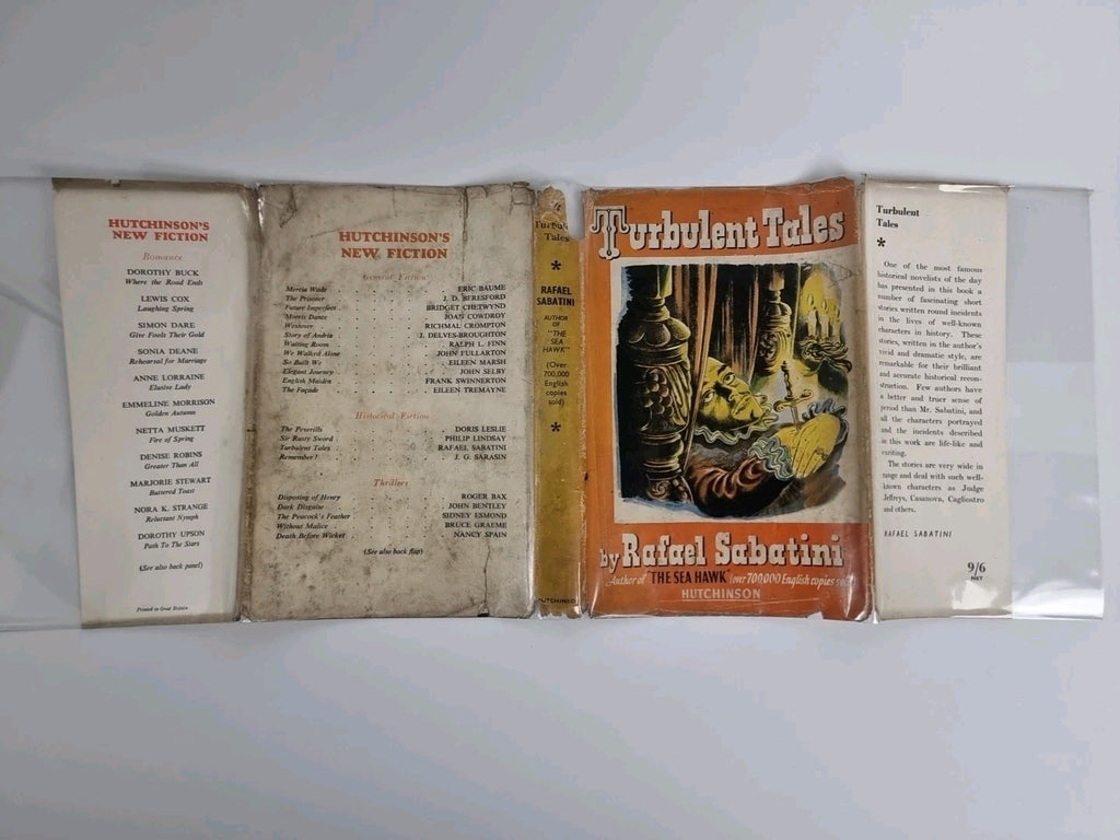 Rafael Sabatini - Turbulent Tales - 1st/1st 1946 Hutchinson, Rare Copy