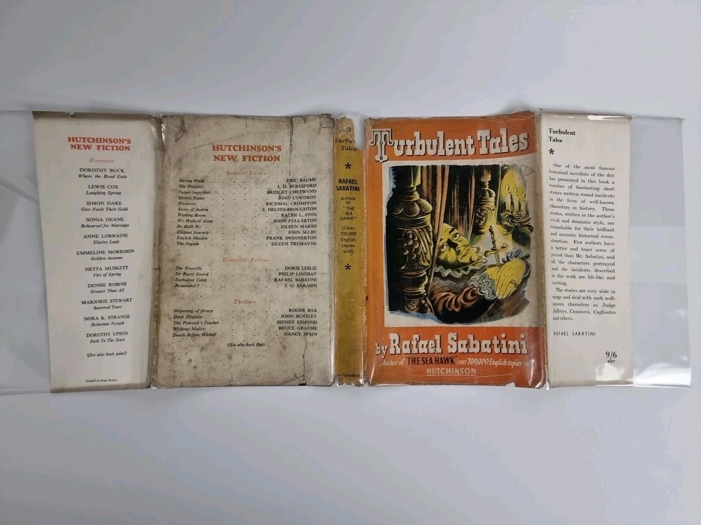 Rafael Sabatini - Turbulent Tales - 1st/1st 1946 Hutchinson, Rare Copy