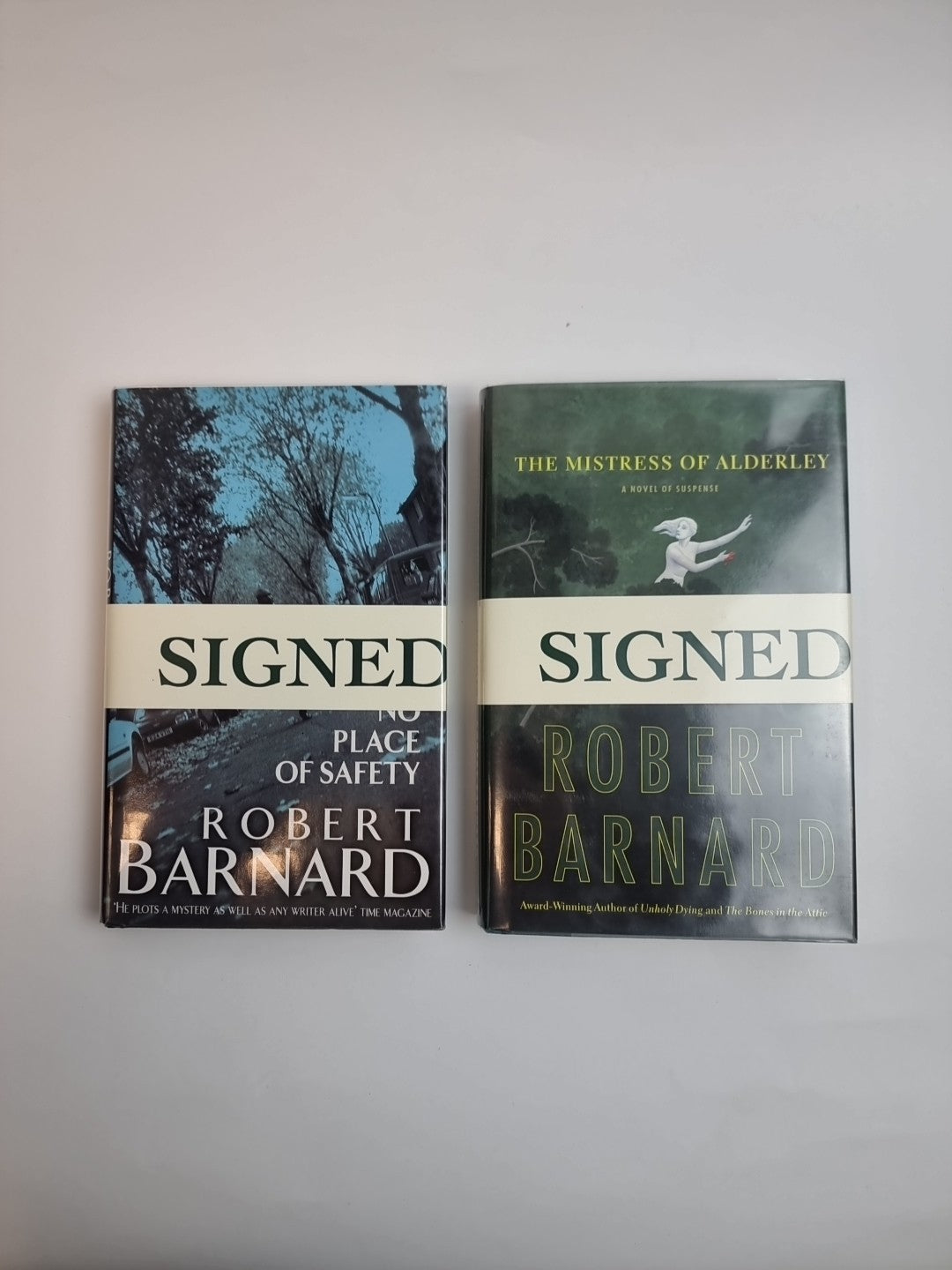 The Mistress of Alderley & No place of safety R. Barbard 1st edition Signed New