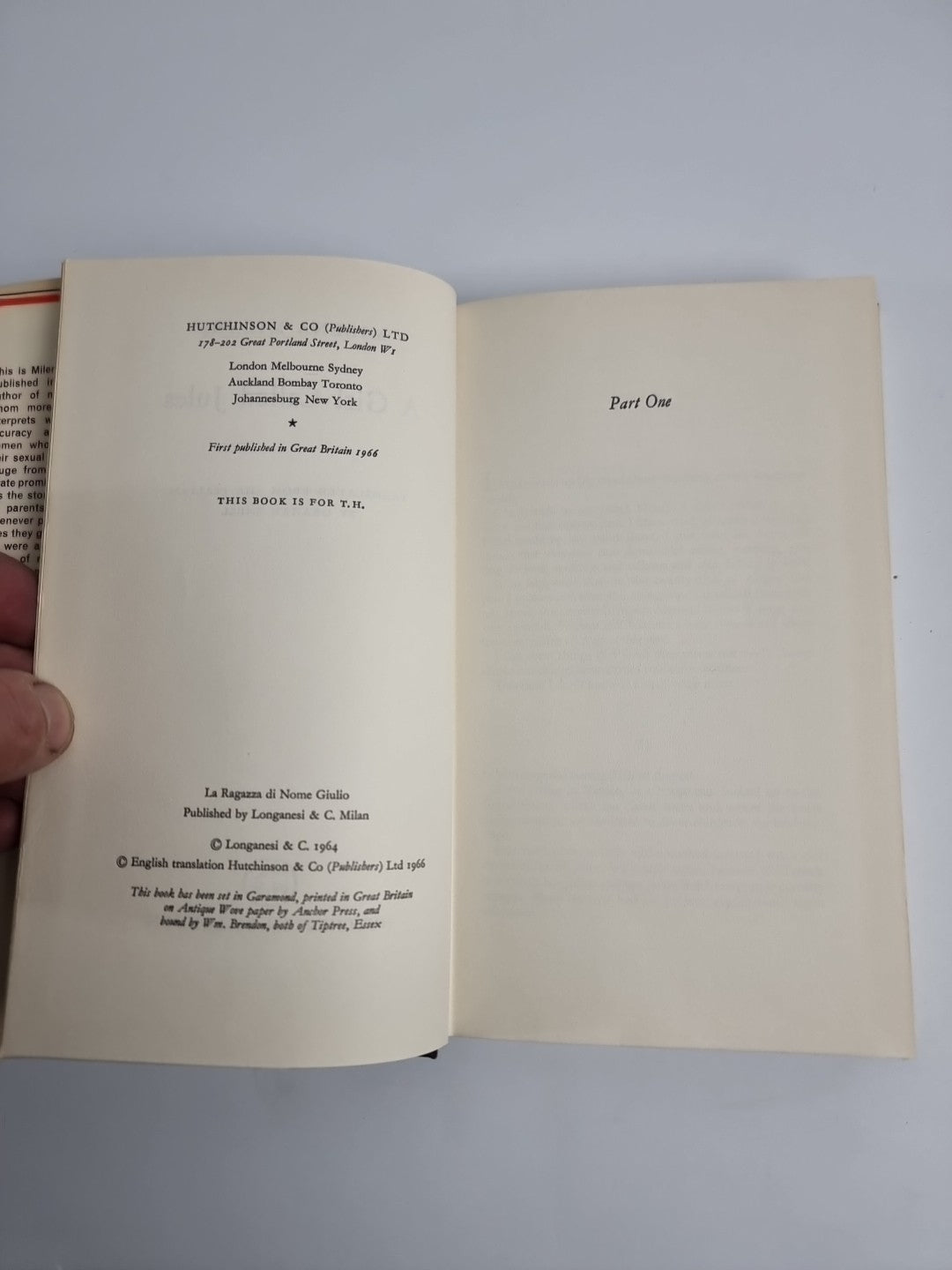 A GIRL CALLED JULES 1968  MILENA MILANI - Rare UK 1st Edition - Unread Fine Copy