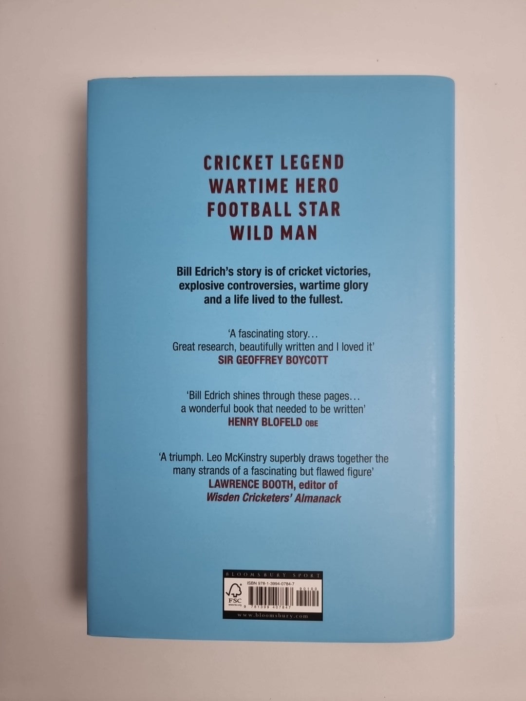 Bill Edrich by Leo McKinstry (Hardback Book) 1st Edition Copy Free Tracked Del