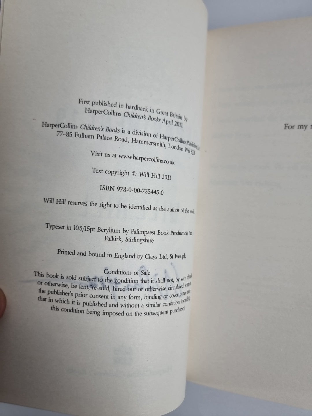 Department 19 by Will Hill (Hardcover, 2011) 1st Edition & Signed Rare