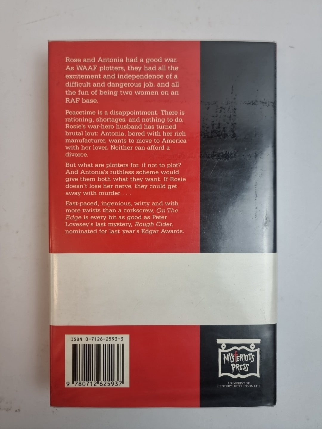 On the Edge, Lovesey, Peter Signed 1st edition New Free Delivery