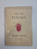 Fifty-One Poems, Mary Webb; Wood Engravings by Joan Hassall — 1st Edition