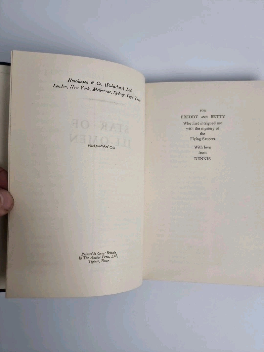 Star of Ill-Omen (Dennis Wheatley - 1952) 1st Edition 