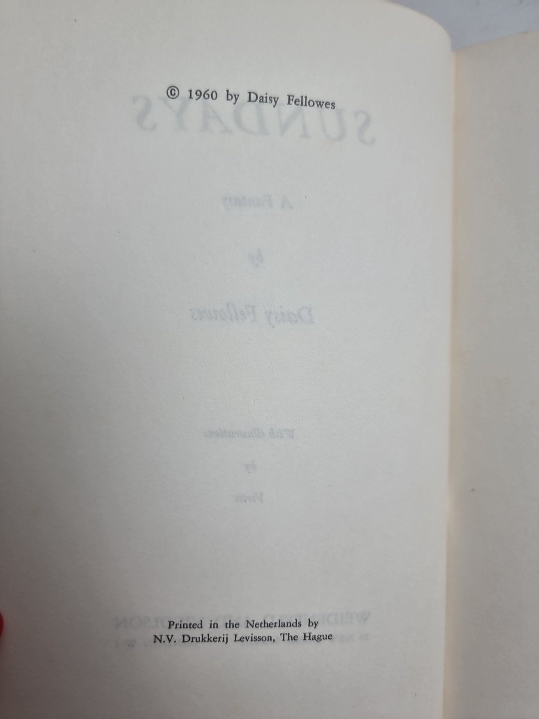 Sundays, Daisy Fellowes: A Fantasy — First Edition, FINE