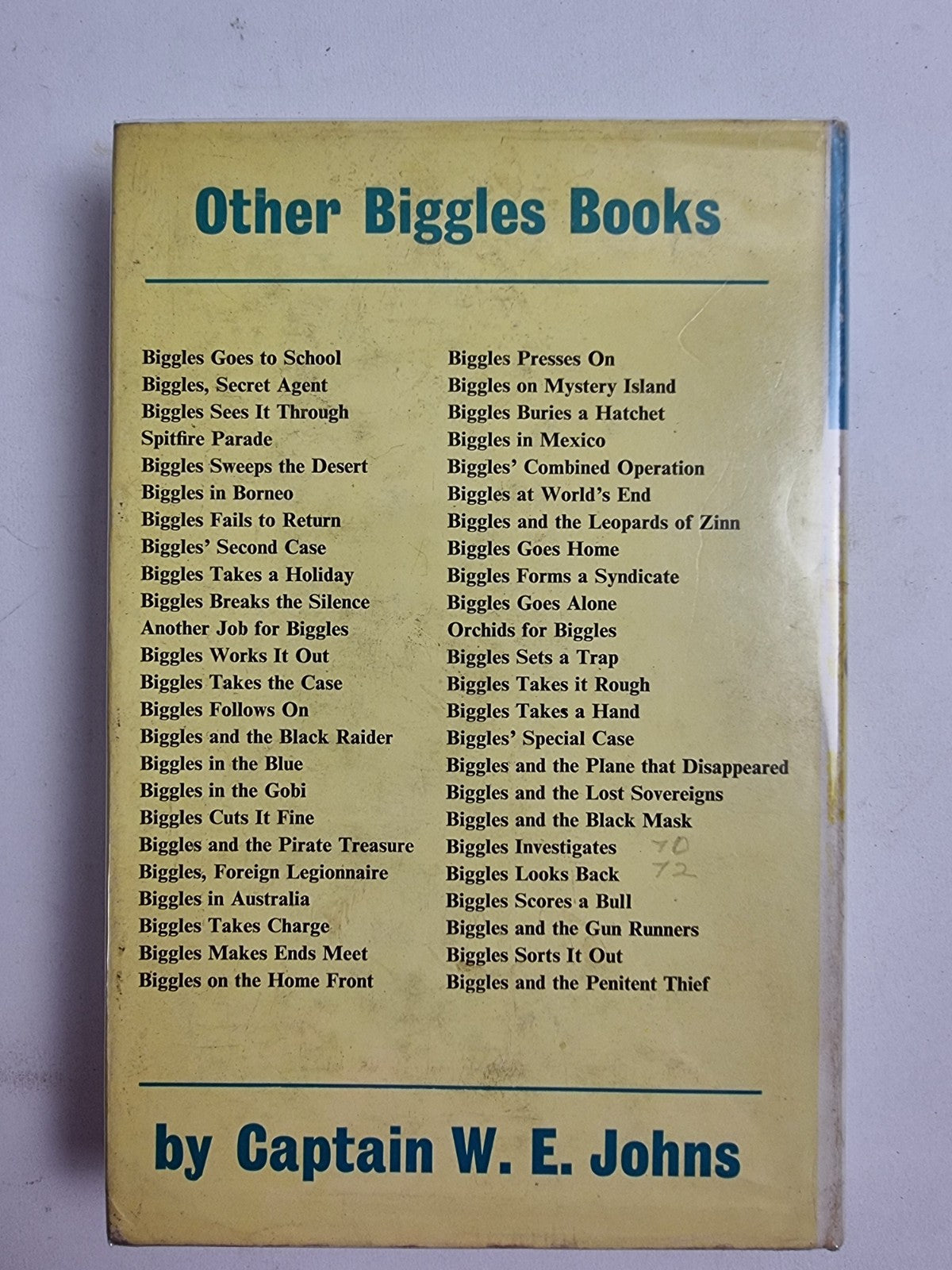 Biggles and the Penitent Thief, Captain W.E. Johns — First Edition, AS NEW