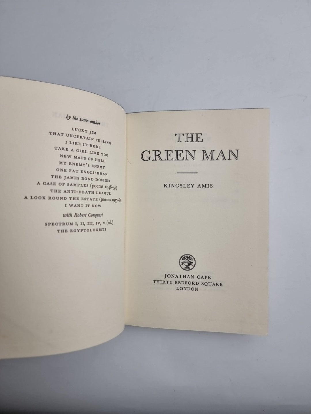 The Green Man - Kingsley Amis. Jonathan Cape 1969, UNREAD 1st Edition, 1st print