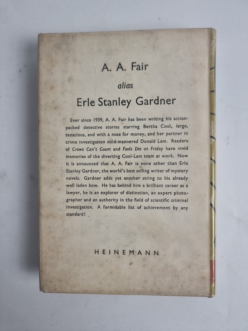 Bedrooms Have Windows, A. A. Fair (Erle Stanley Gardner) — First UK Edition