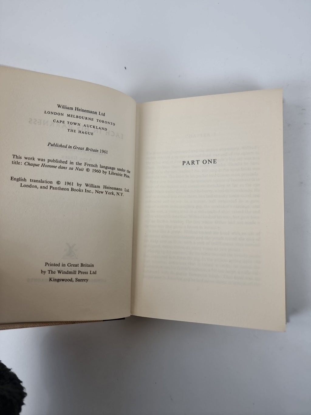 Each in his Darkness, Julian Green — First Edition