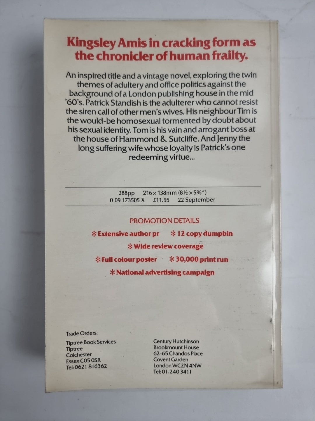 Difficulties with Girls-Kingsley Amis (Hardcover, 1988) Uncorrected proof 1/500