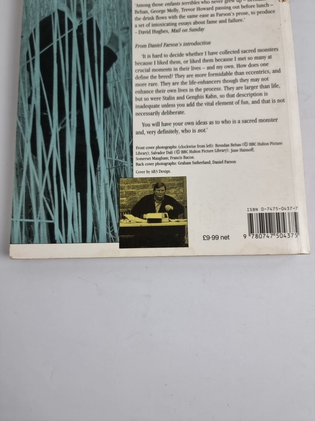 Sacred Monsters by Daniel Farson (Paperback, 1989) 1st Edition unread.